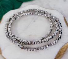 4-Stack Small Cube Beaded Bracelet Set