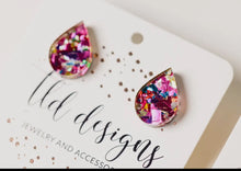 Glitter Teardrop Earrings