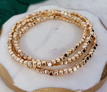 4-Stack Small Cube Beaded Bracelet Set