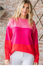 Colorblocked Relax Fit Sweater