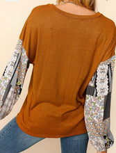 Drop Shoulder Bubble along Sleeve Knit Top