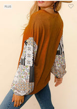 Drop Shoulder Bubble along Sleeve Knit Top
