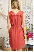 Sleeveless Dress with Ruffle Detail