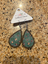 Vintage Walnut Inset Earrings