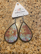 Vintage Walnut Inset Earrings