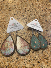 Vintage Walnut Inset Earrings