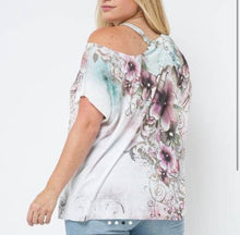 Floral Cutout Short Sleeve Top